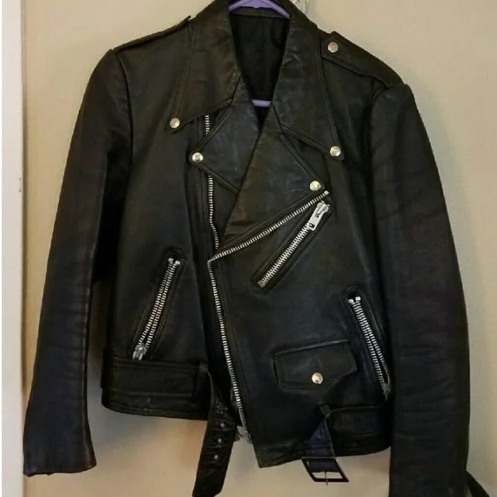 Vintage Leather Motorcycle Jacket